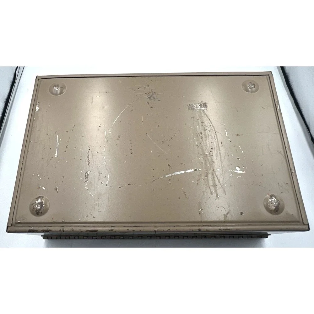 Security Cash Box Vintage Rockaway Metal Lock Chest Tan w/ 2 Keys Inwood NY